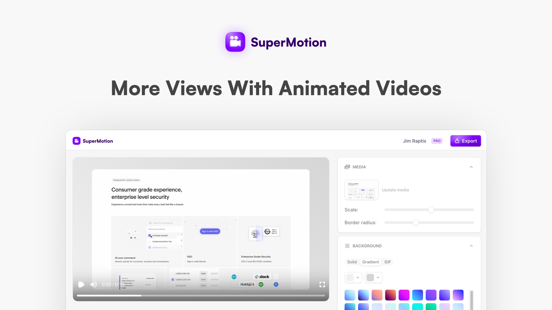Create captivating animated videos to x10 engagement & views.